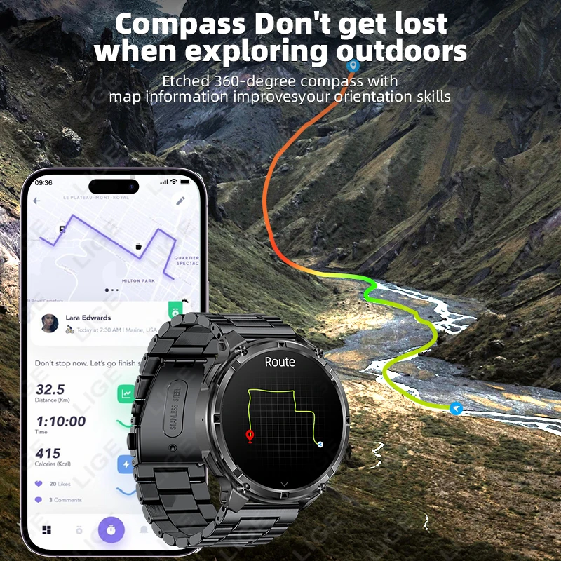 LIGE Nowy Smartwatch z Baterią – Outdoor Lighting Ip Rating recenzja i cena