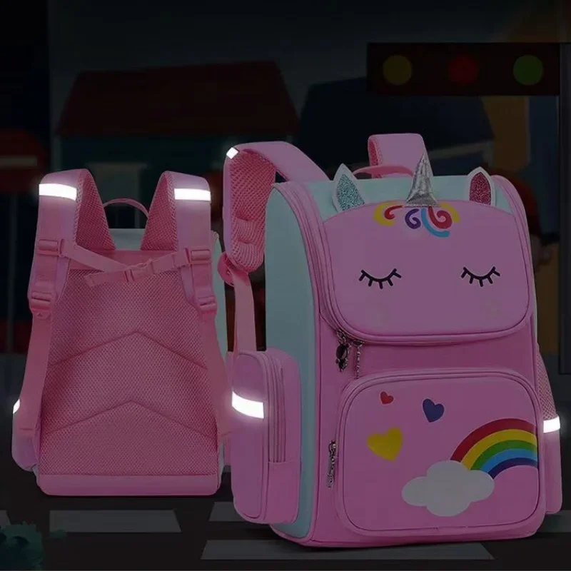 Boy Girl Cartoon Unicorn Schoolbags Lager Capacity School Backpack Kindergarten Primary School Backpacks Kawaii Kids Bag