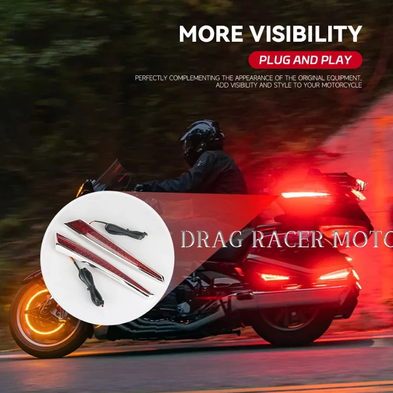 

For Honda Goldwing Gold Wing GL1800 Tour DCT Airbag 2021-2023 Motorcycle Top Spar Box Trunk Side Light Decorative LED Light Lamp