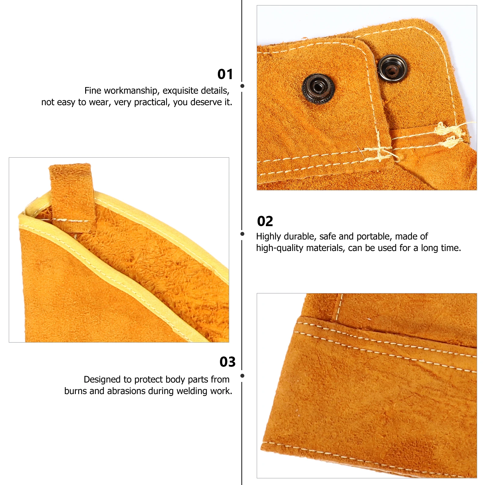 

1Pair Durable Arm Protection Sleeves Heat Resistant Welding Oversleeves Practical Arm Guard Protection Sleeves