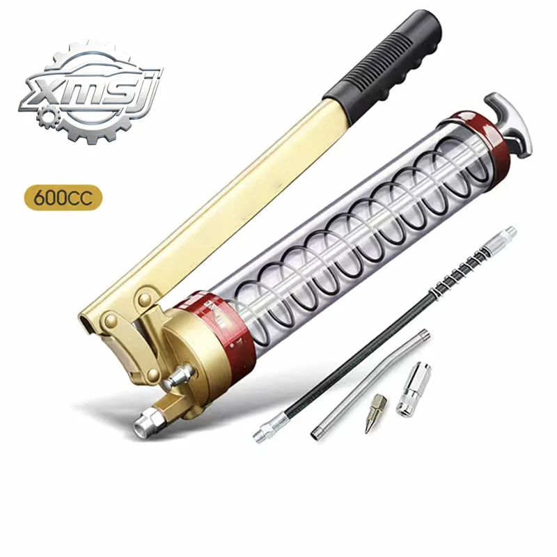 

Pistola engrasadora Manual de alta presión, 600cc, agarre de pistola resistente, Material transparente a prueba de explosiones p