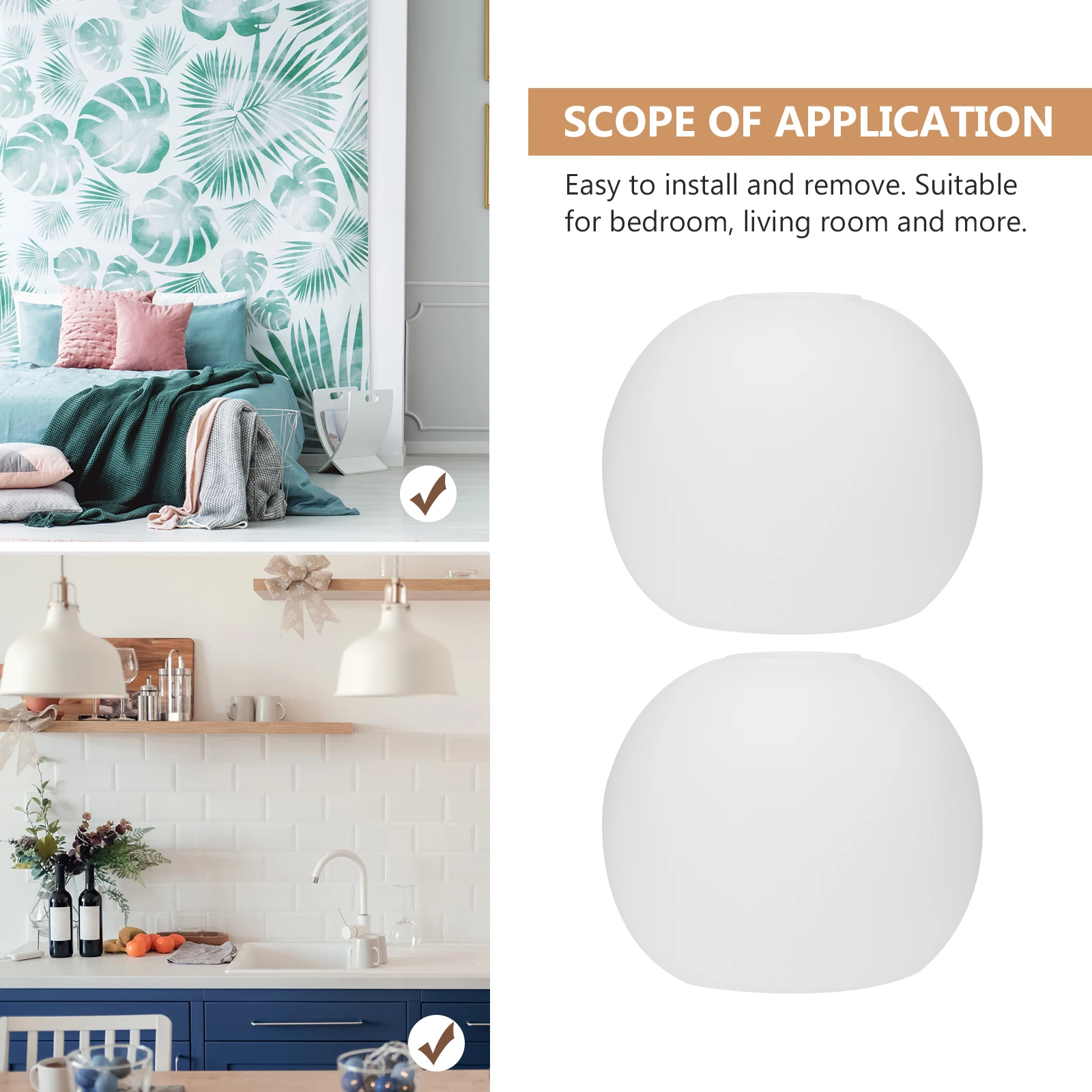 

2 шт. абажур из матового стекла, круглый шикарный уникальный чехол для настольной лампы, безопасный, здоровый материал, мягкий свет, защита глаз