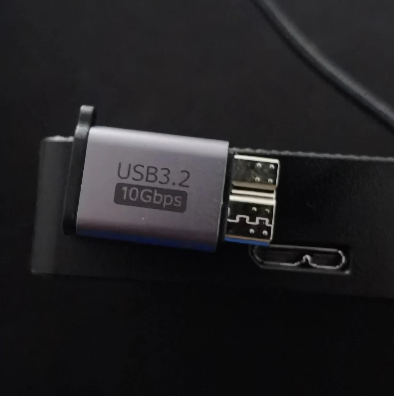 High Speed Type C to Micro B Adapter, USB 3.2 Converter Connector, Disk Box PC Interface Swap Connect