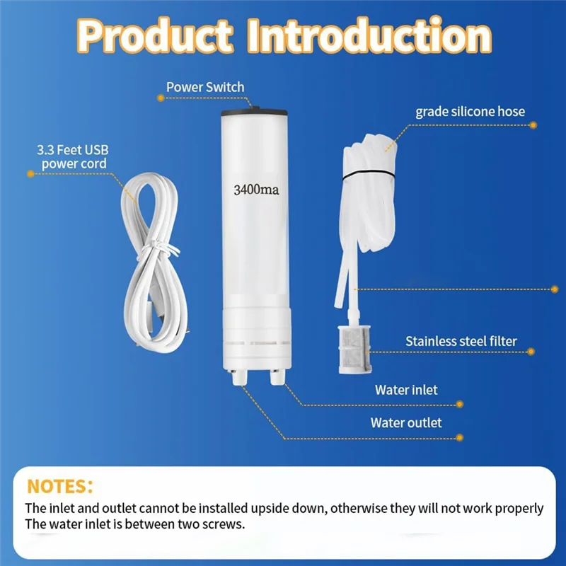 

A34R Electric Auto-Siphon Self Priming Pump Rechargeable Beer Transfer Pump Kit For Home Brew Beer, Wine, Mead Kombucha,Coffe
