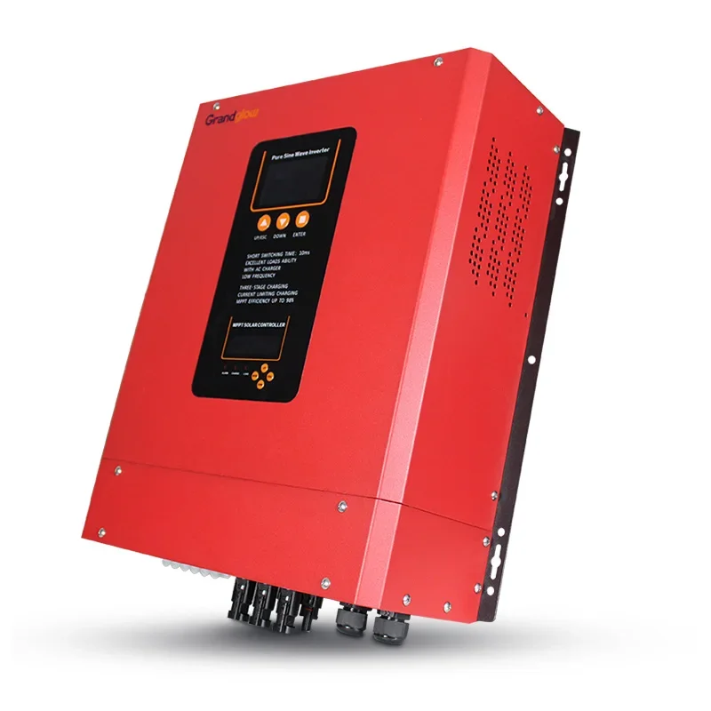 نوعية جيدة مخصصة خارج الشبكة MPPT 5kw العاكس للطاقة الشمسية دون بطارية