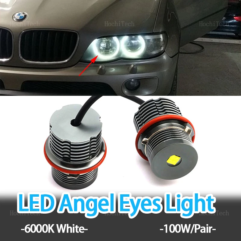 

100w Canbus Error Free LED Angel Eyes Marker Lights Bulbs for BMW E39 E81 E82 E87 E88 X5 E53 E60 E61 E63 E64 X3 E83