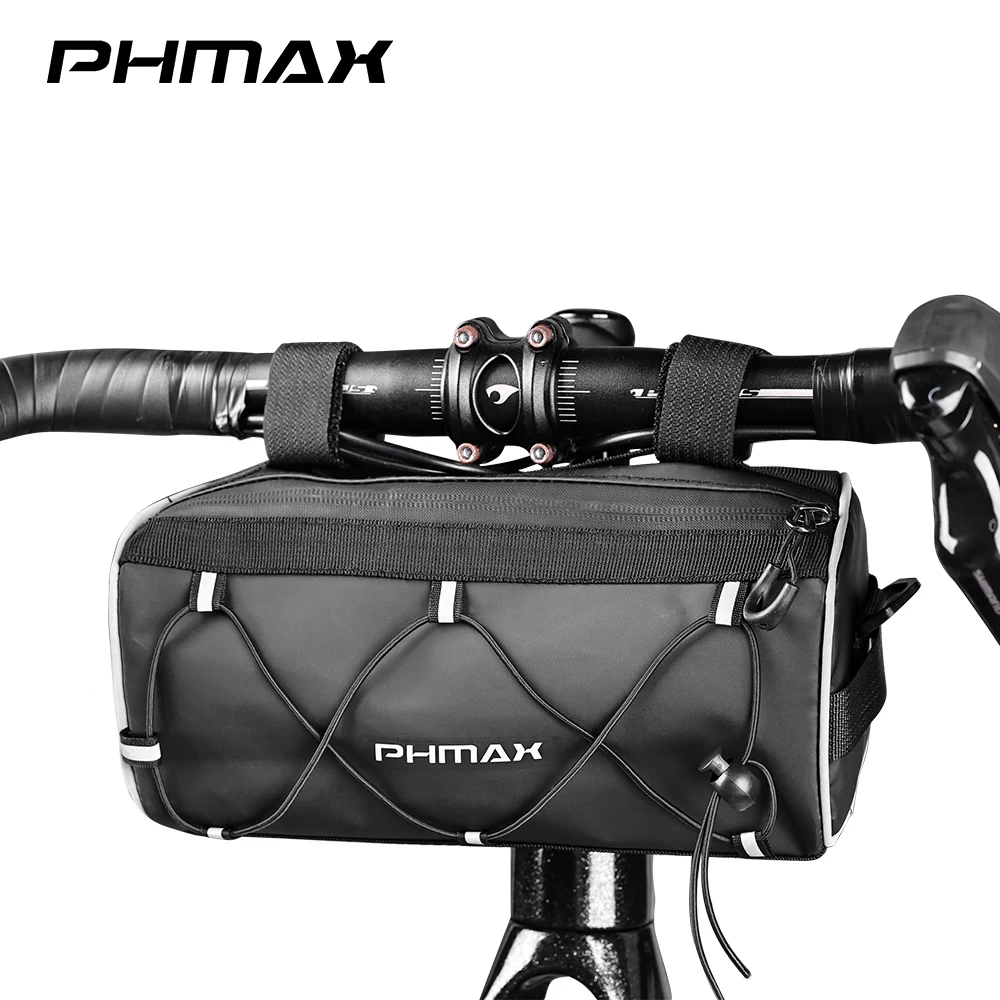 PHMAX Bike Multi-Functional Handlebar Bag 2L Bicycle Front Bag High Capacity Splashproof Portable Cycling Shoulder Satchel Bags