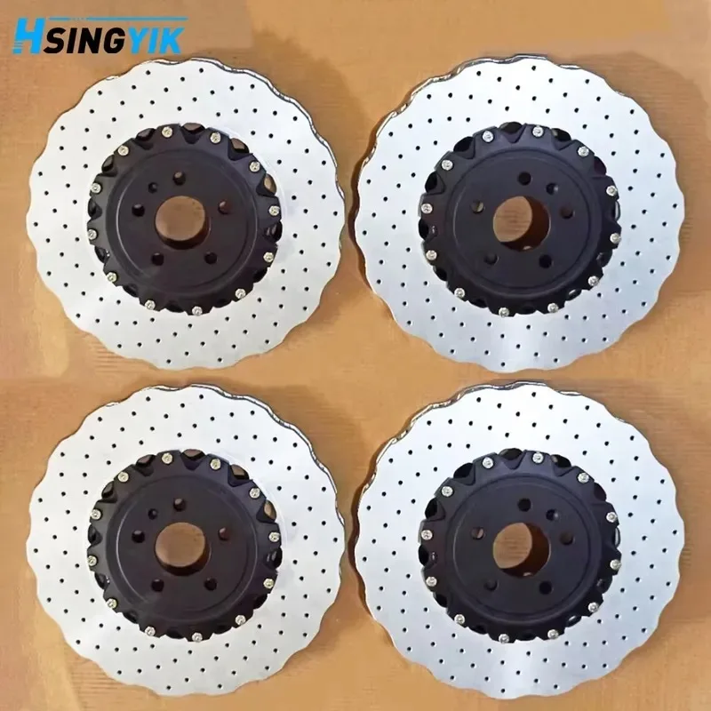 Hot Hsingyik 400 MM 356 MM 390 MM Custom Design 2 Piece Wave Design Rotor Brake Disc for S6 S7 S8 RS6 RS7 Price of a single disc