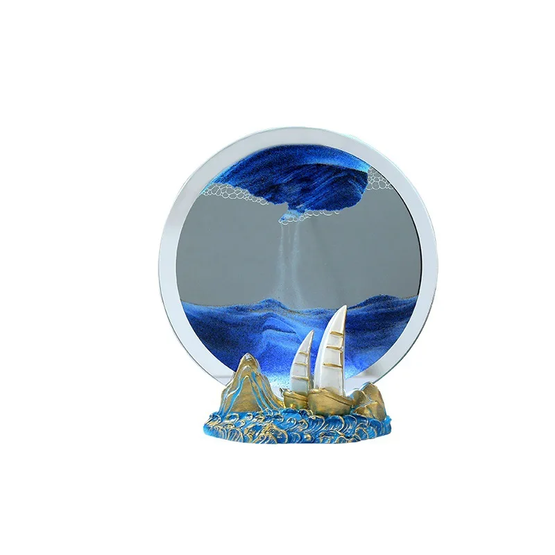 

Smooth sailing quicksand painting night light ornament boys feel New Year's gift