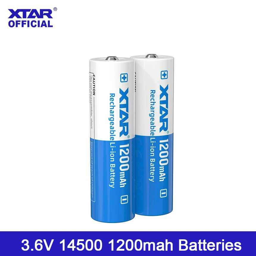 XTAR 14500 1200mah Rechargeable Batteries 3.6V 2.5A Output Power Bank Battery with Charging Protection Board