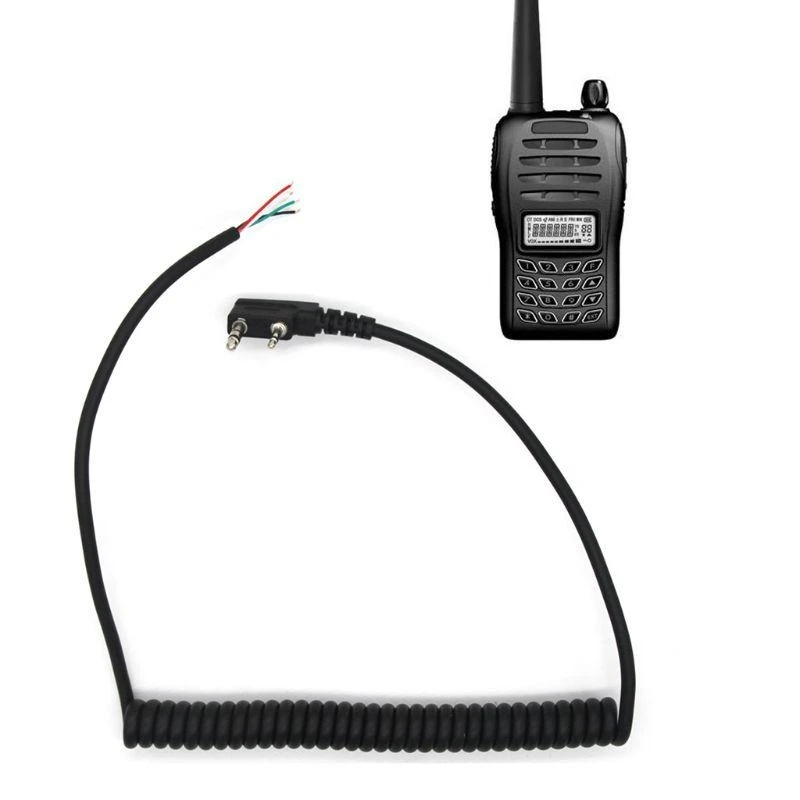 Walkie Talkie Cavo per microfono altoparlante Durevole Resistente all'usura Cavo per microfono per altoparlante da 70 cm per Baofeng UV5R per Kenwood TK-240 Linton