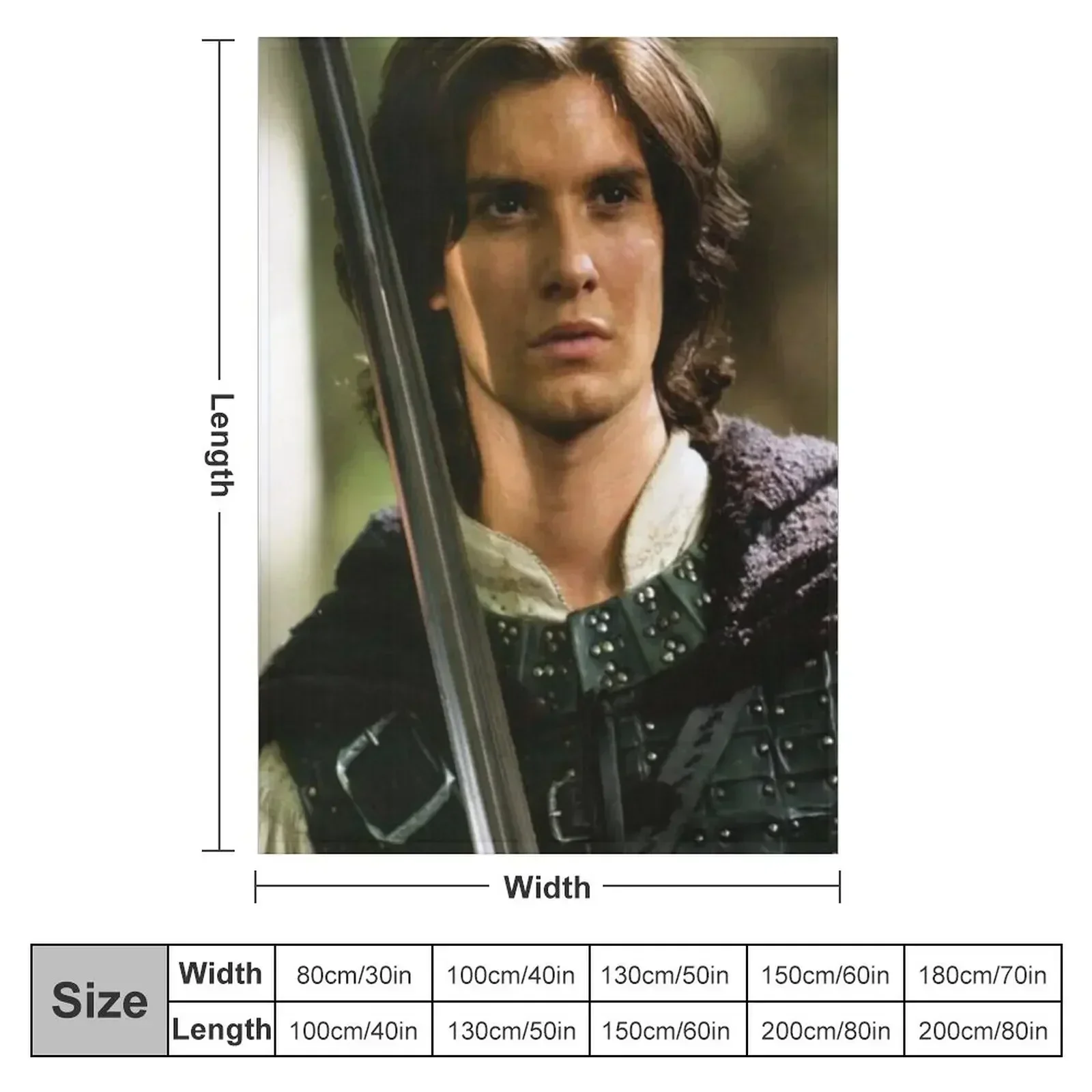 Ben Barnes Prince Caspian Throw Blanket couch cozy soft plush fuzzy picnic outdoor blanket
