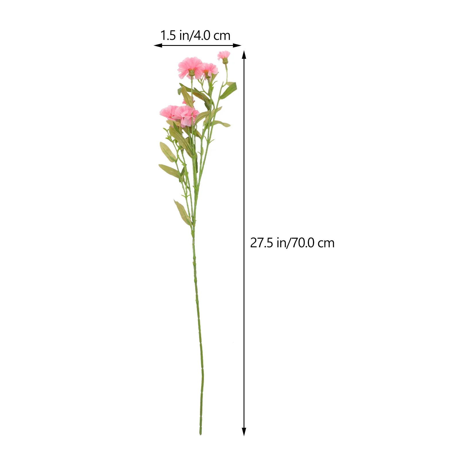 

2Pcs Lifelike Artificial Carnations Silk Flower Decorative Faux Blooms for Living Room Banquet Centerpiece DIY Table Decoration