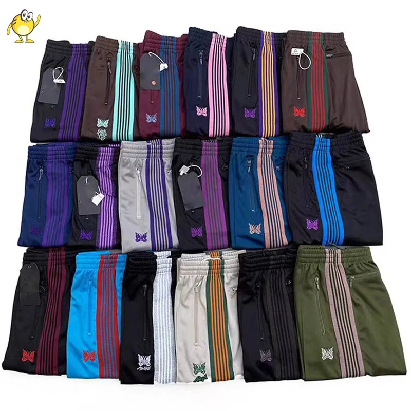 

Track Butterfly Pants Men Casual Embroidery Straight Sweatpants Loose Good Quality Woman Trousers Drawstring Joggers