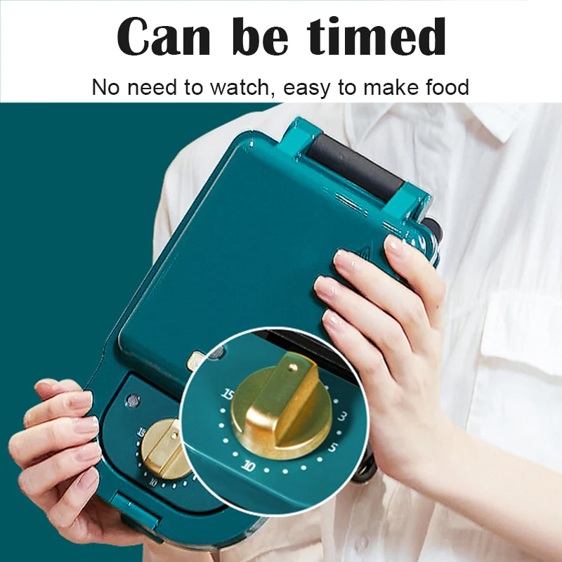 220V Timing multi-function electric sandwich maker waffle maker home breakfast machine toaster replaceable baking tray