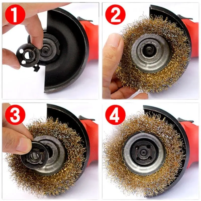 

1PC M14 100mm 4 Inch Cup Wire Wheel Brush for 125 150 Angle Grinder - Metal Rust Removal Polishing Tool