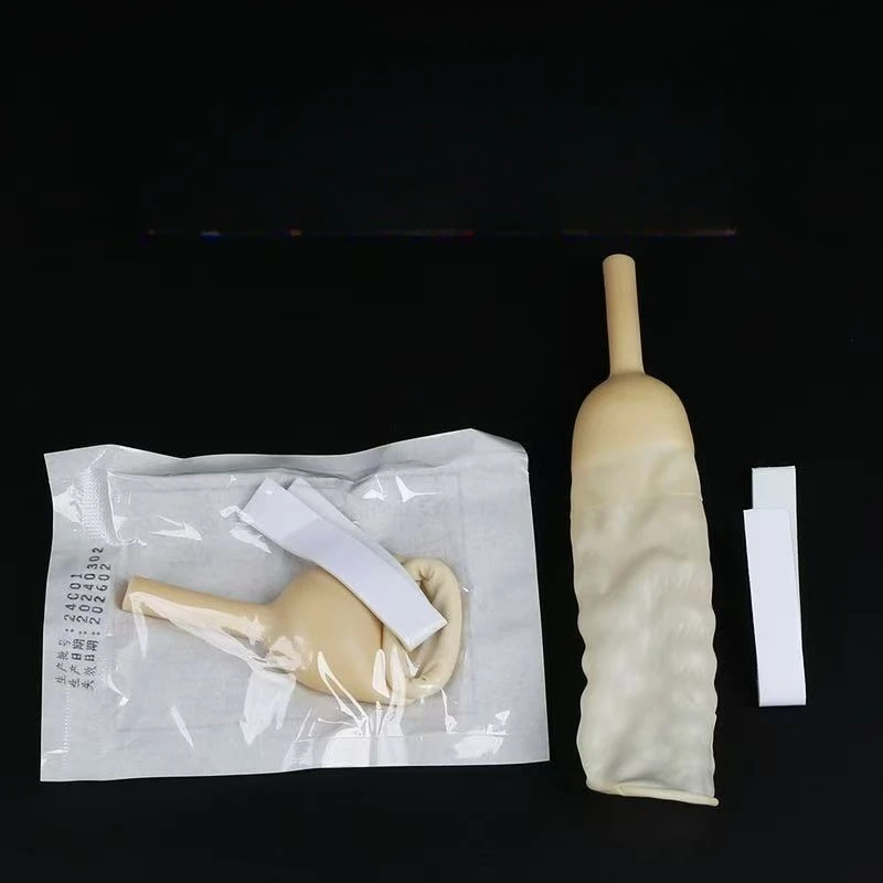 50pcs /5pcs  25mm/30mm/35mm/40mm Male External Catheter Single Use Disposable Condom Urine Collector Latex Urine Pick Urinal Bag
