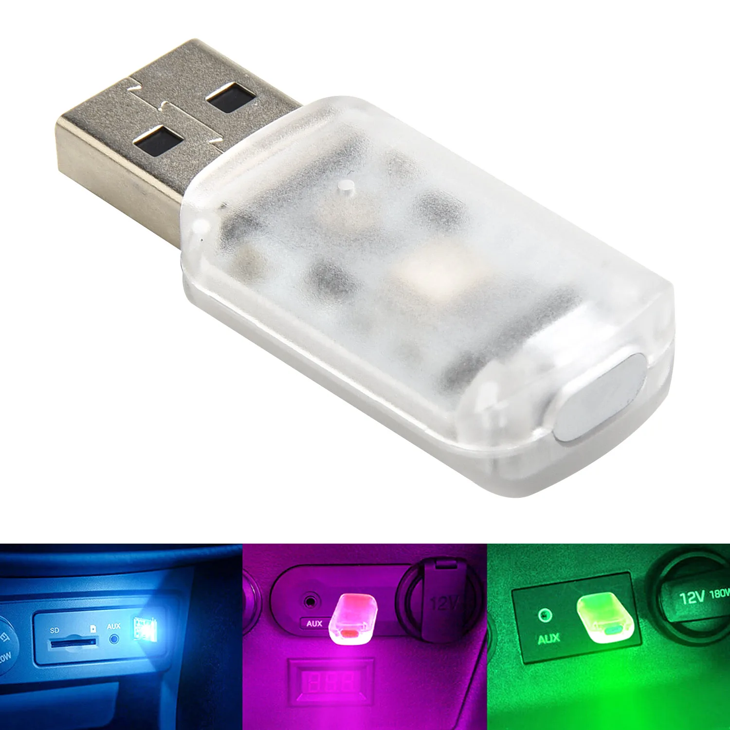 Portable Mini USB LED Ambient Light with Touch Control for Car Interiors and Laptops Energy Efficient Lighting Solution