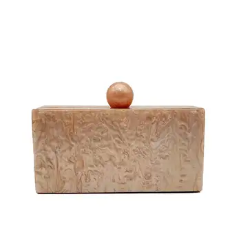 新款設計師奢華品牌串珠粉紅壓克力手拿包女士派對婚禮晚餐皮夾女士手提包單肩斜挎包 8 最佳銷售 粉紅色手拿包 - №6