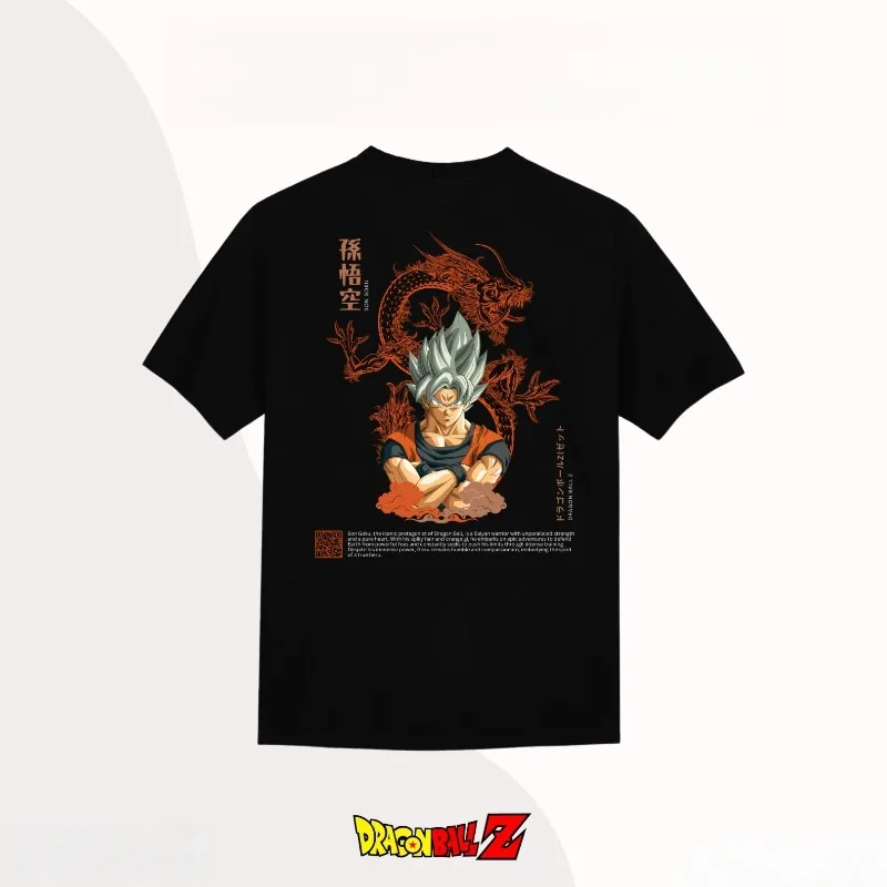 

Summer Men's T-shirts Japanese Anime Dragon Ball Son Goku Print Clothing Oversized 100% Cotton Sportswear Harajuku Y2K Tops Tees