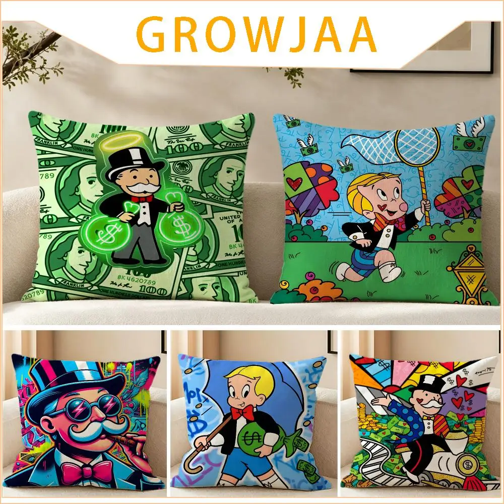 Person Alec Monopoly Cushion Cover Pillow Short Plush fresh natural Cushion for Living Room Bedroom Sofa Home Decoration