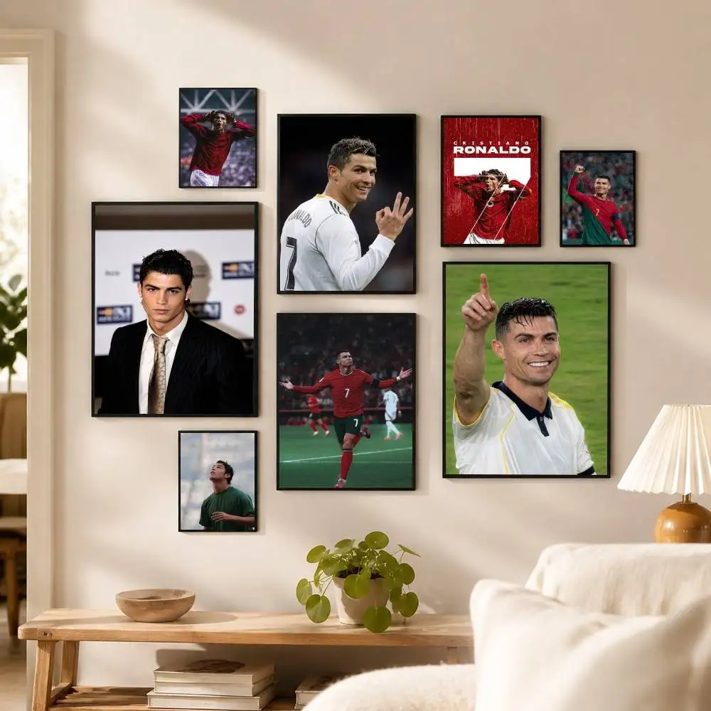 Football legend Ronaldo CR7  Poster Waterproof Wall Art Sticker For Bar Living Room Vintage Decor High Quality Print Gift