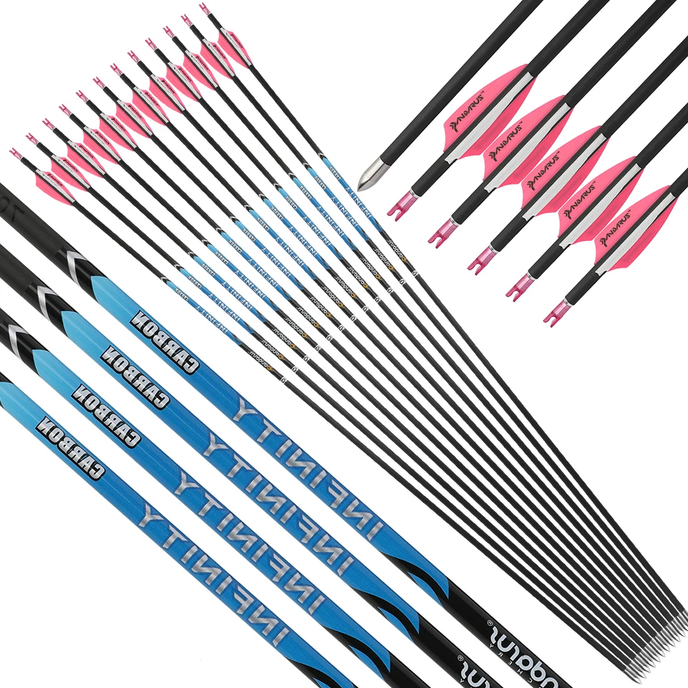 

ID4,2 мм стрела из чистого углерода, 12 шт., стрела для стрельбы из лука SP 400 500 600 700 800 900 1000 резиновые лопасти для лука, соревновательная мишень для стрельбы