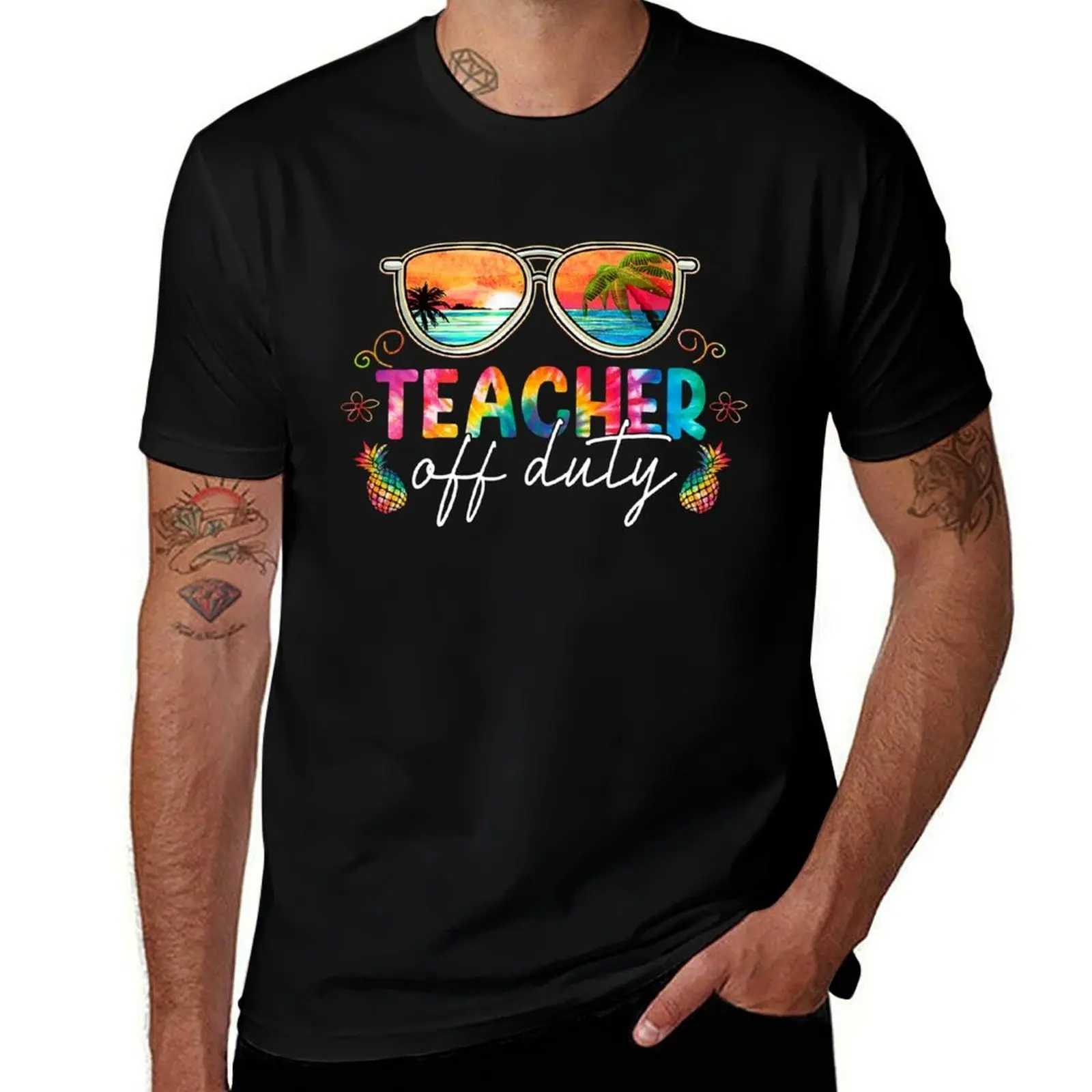 

Teacher Off Duty Last Day Of School Teacher Summer T-Shirt graphic t shirts graphic tee shirt anime shirts men