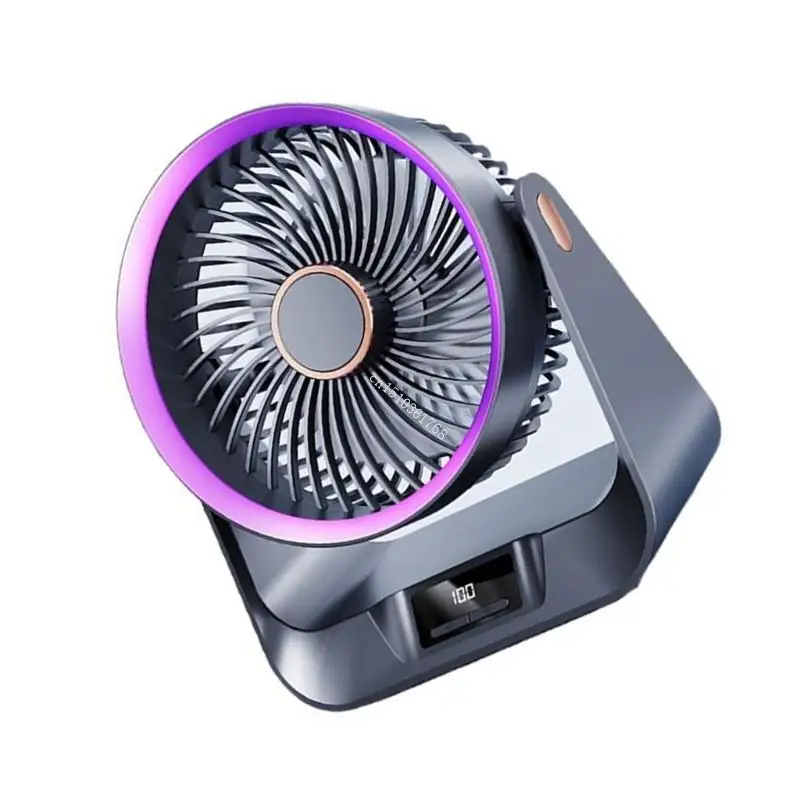 10000mAh Portable Camping Fan for Tent USB Desk Fan Rechargeable Battery 517C