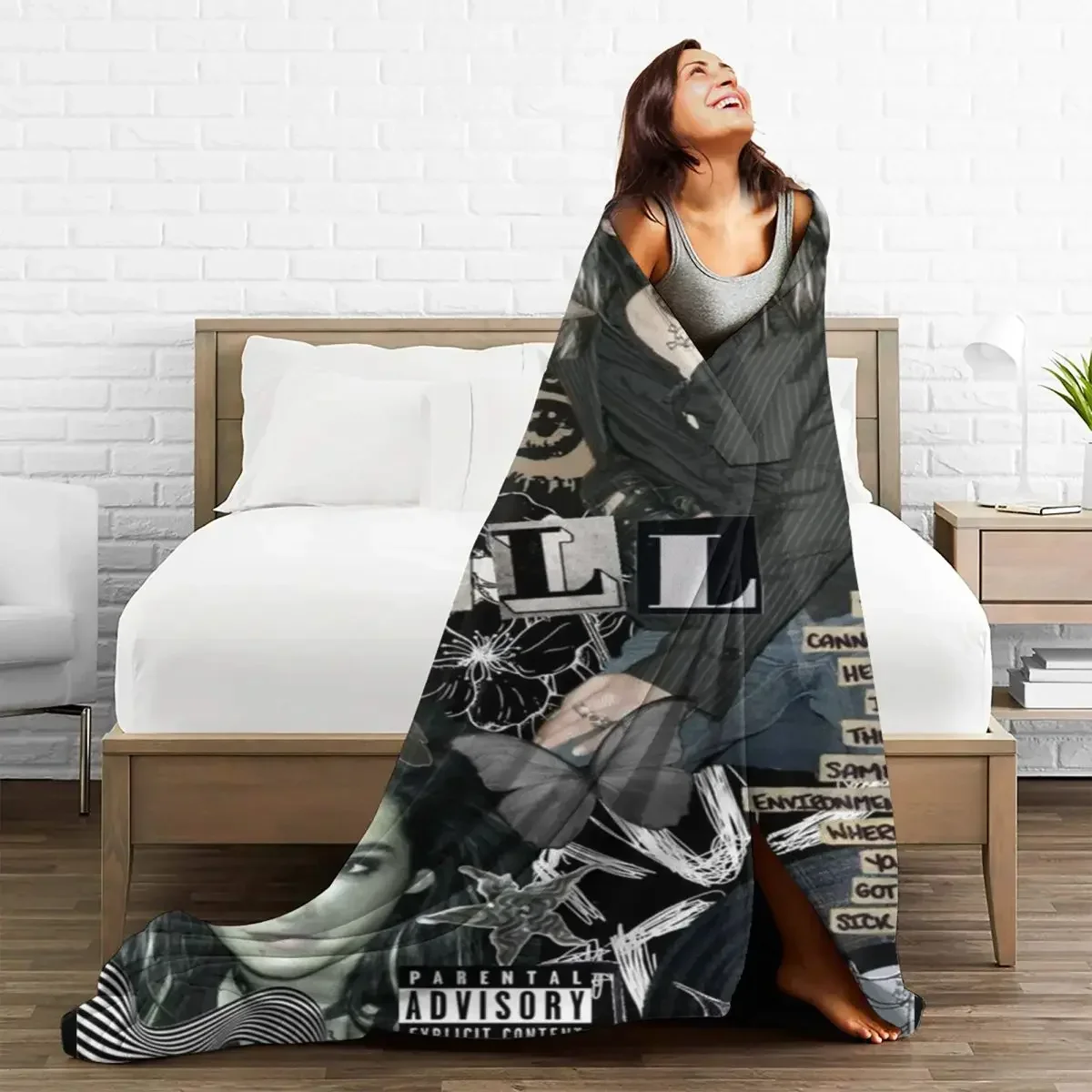 

Music Band Tokio Baby Blanket Flannel Textile Decor Multifunction Hotel Lightweight Plaid Throw for Bedding Bedroom Quilt