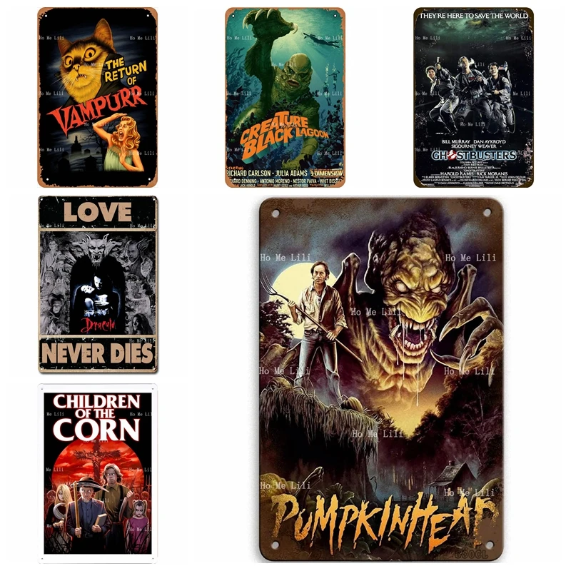 The Black Lagoon The Return Of Vampurr Horror Movie Poster Love Never Dies Children Of The Corn Metal Sign