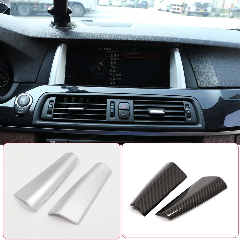 For BMW 5 Series F10 2014-2017 Car Styling Central Control Navigation Display Screen Frame Decoration Sticker Car Accessories