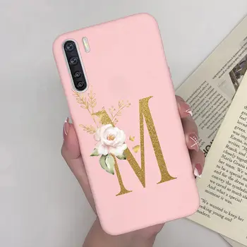 Pouzdro na telefon OPPO A91 F15 Reno3, měkké silikonové matné, s potiskem 26 písmen, odolné proti pádu, zadní kryt pro OPPO A 91 F 15 Reno 3 10 nejlepší prodej Zadní kryt OPPO F15 - №6