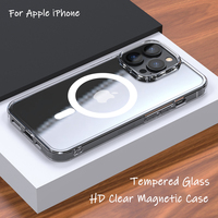 For Magsafe Magnetic Case For iPhone 16 15 11 13 12 14 Pro Max XR X XS 8 Plus Magnetic Wireless Charging Phone Cases Clear Cover