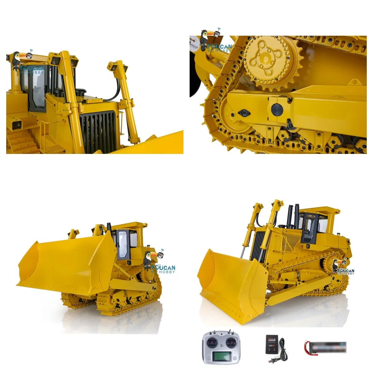 

JDM 98 DXR2 D9T RC Hydraulic Bulldozer RTR 1/14 RC Metal Dozer Heavy Duty Machine JDModel with Light Sound Set Toys THZH1818