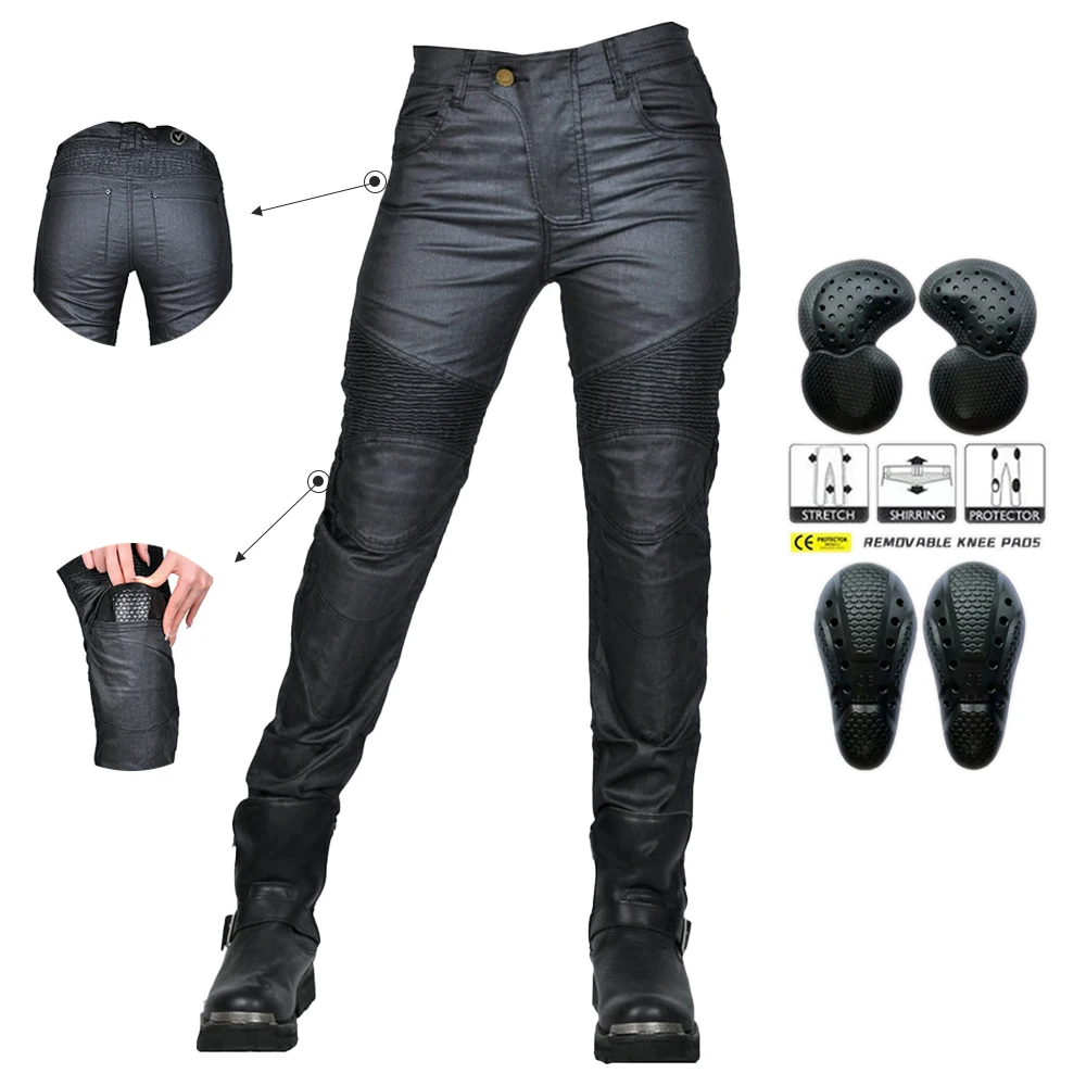 

Новые женские мотоциклетные модные джинсы, обновленная силиконовая защита, съемные повседневные брюки для мотокросса, гонок, дорожного гонщика, четыре сезона