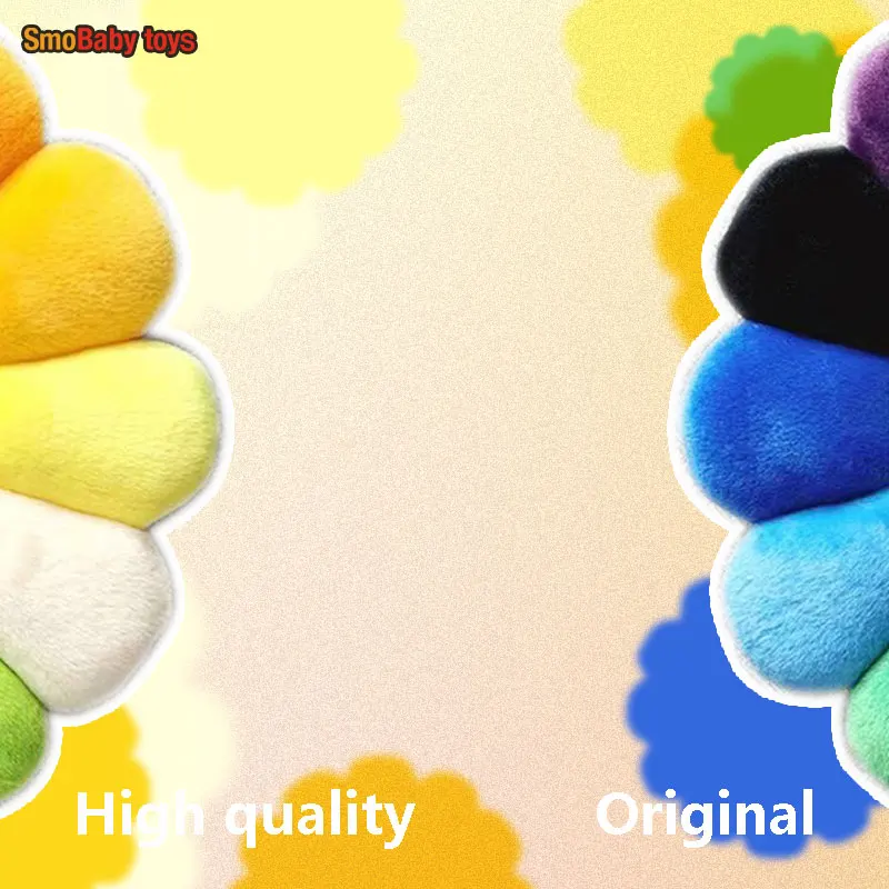 

Новая плюшевая подушка «Радужная ромашка», японская, в форме подсолнуха, коврик для игр на полу, подушка-сиденье, декоративная плюшевая подушка для дивана, дома, автомобиля