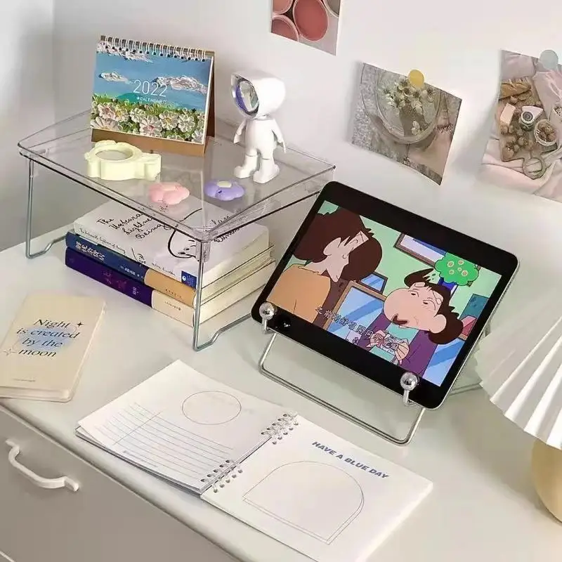Metal Tablet Stand Portable Lightweight Foldable Desktop Holder for  Phone Book Bedside Viewing Use