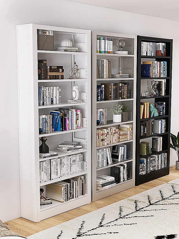 Home Library Bookshelf Steel Iron Floor Shelves Bookshelves Children\'s Bookcase Living Room Modern Simple Multi-functional