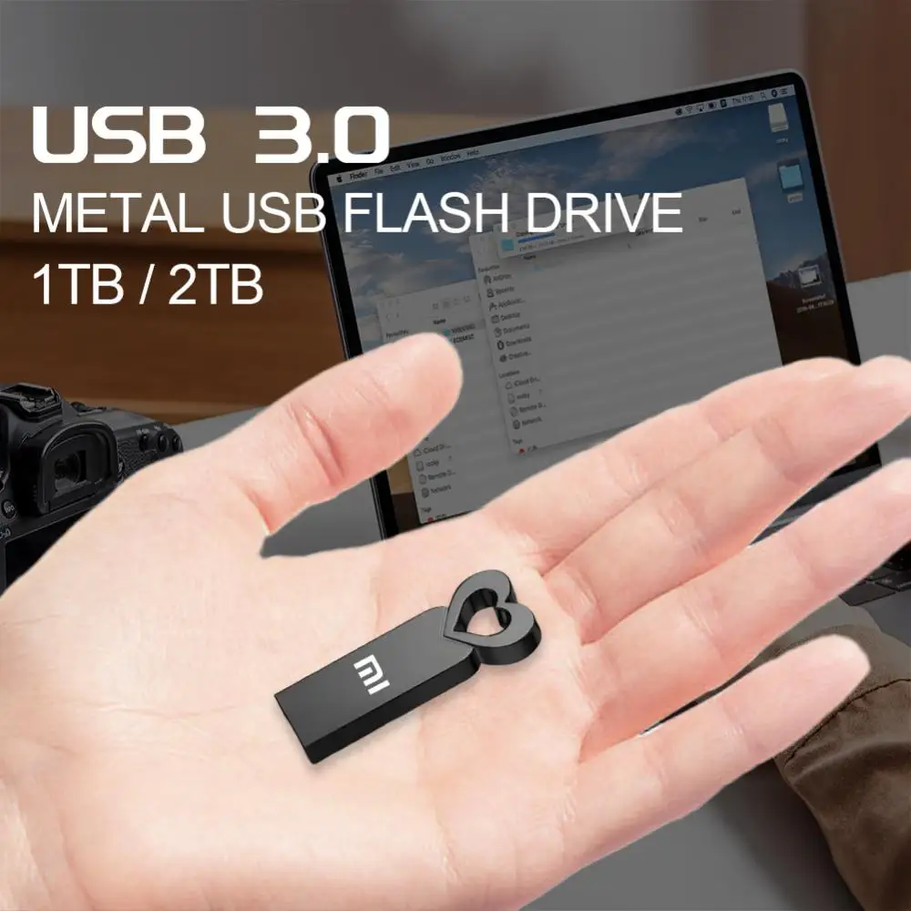 เสี่ยวหมี่2TB 1TB ไดร์ฟปากกาใหม่สุดสร้างสรรค์พร้อมพวงกุญแจ USB 3.0แฟลชไดรฟ์ปากกาเมมโมรี่สติ๊กปากกา128GB U Disk pendrive แฟชั่น U STICK