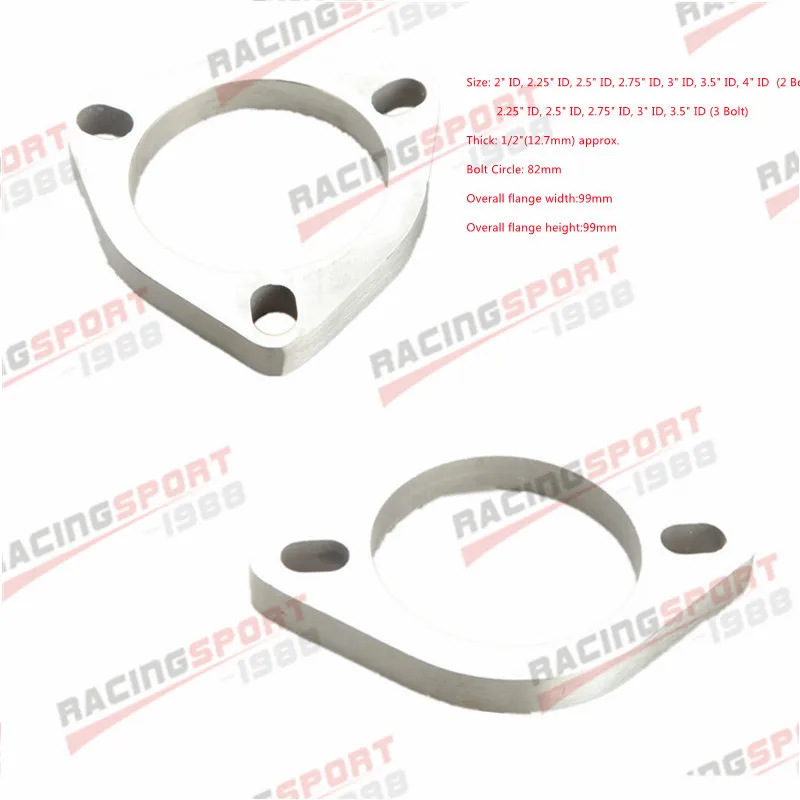 

Universal 2"/2.25"/2.5"/2.75"/3" 3.5" 2-Bolt / 3-Bolt Stainless Steel Exhaust Muffler Flange Exhaust Pipe Connection Joint