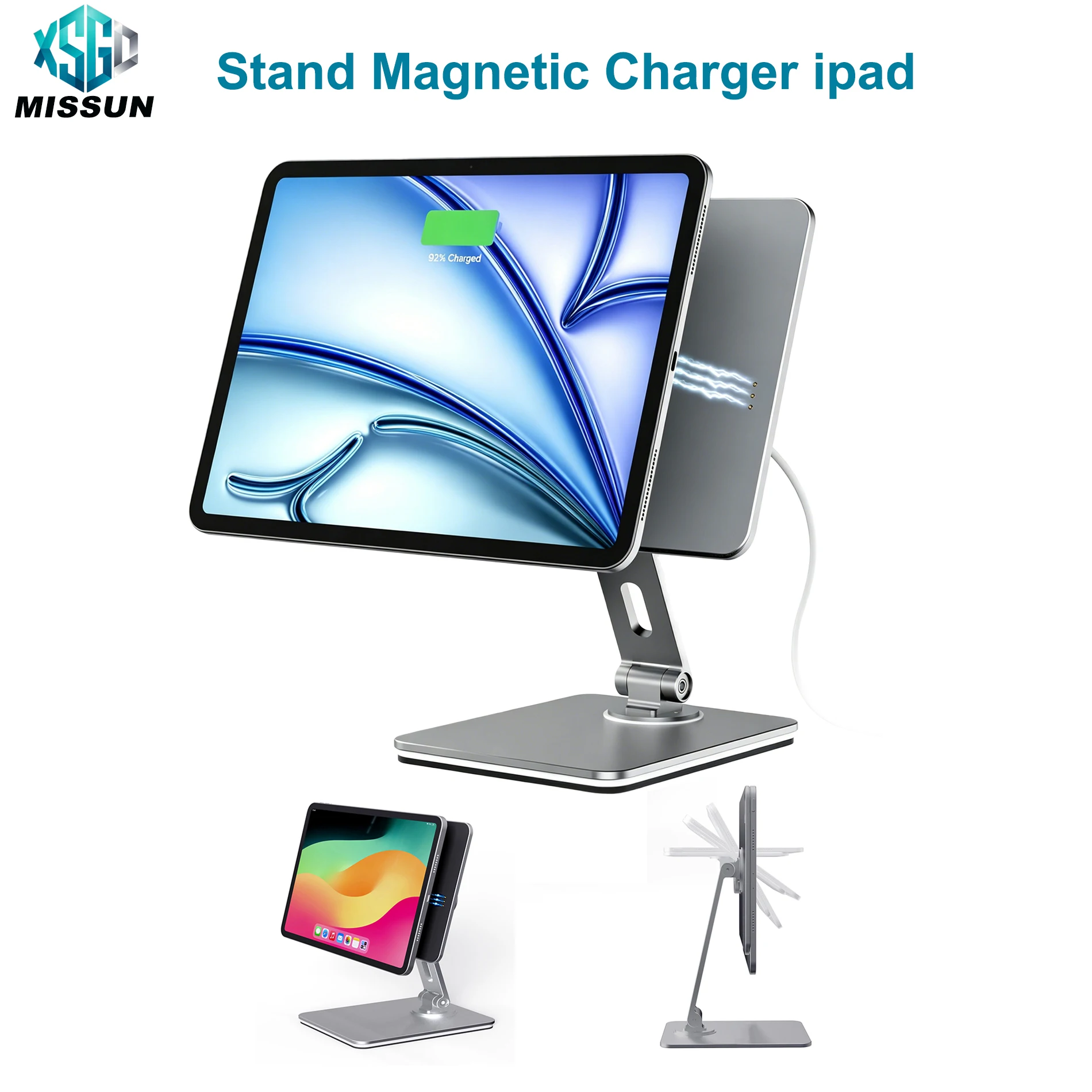Metal Magnetic Bracket Wireless 2 IN 1 monitor stand ipad magnetic Max Support 11" Portable Monitor with Adjustment Holder