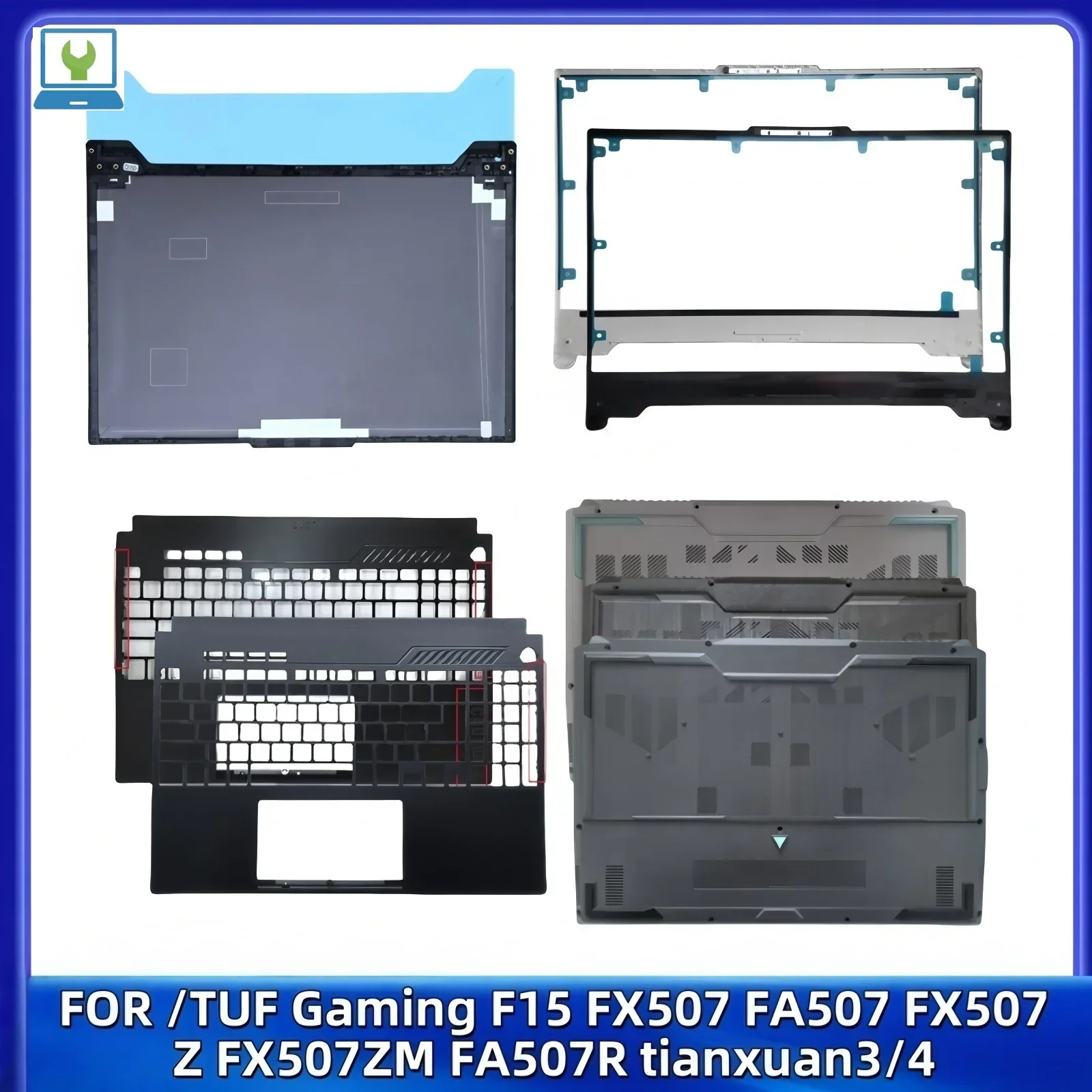 New For ASUS FX507 FA507 FA507Z FX507Z LCD Back Cover Top Case/Bezel Cover/ Palmrest Cover/Bottom Cover/Hinge/ABCD Shell