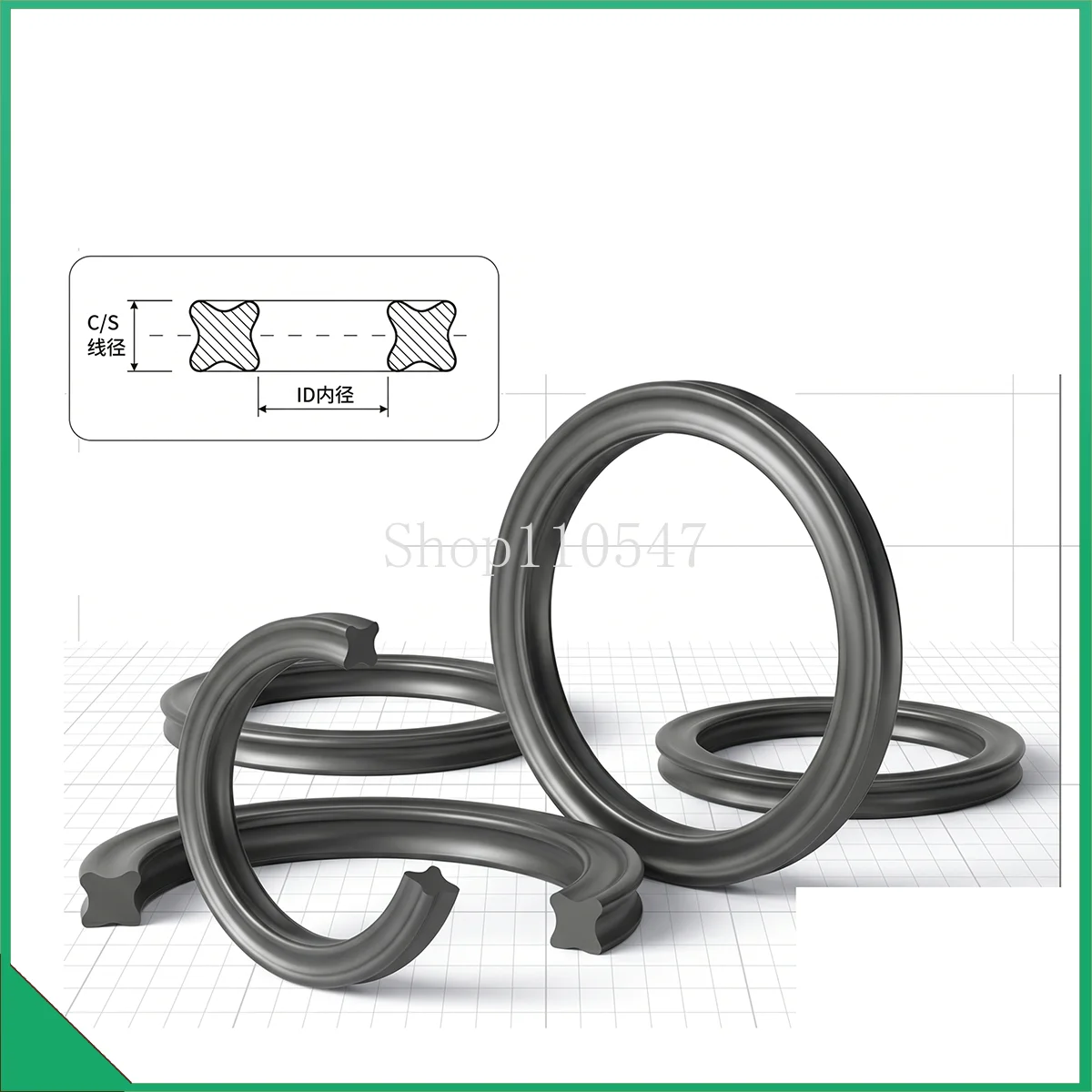 Black NBR XRing Nitrile Butadiene Rubber Sealing Washer For Hydraulic Cylinders Piston Rods CS 3.53mm Oil Resistant Waterproof