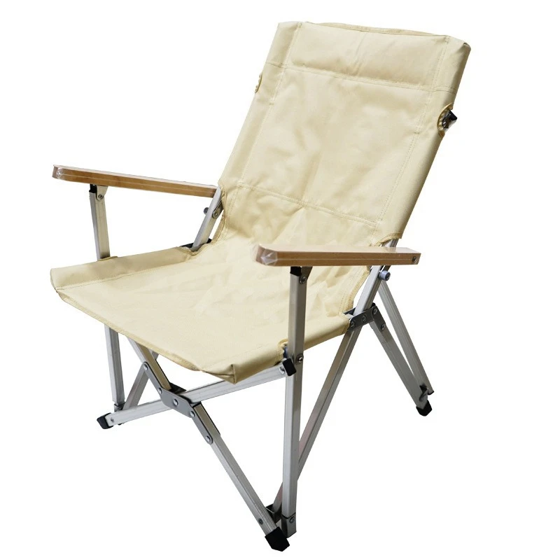 

Outdoor aluminum alloy folding back chair camping portable light luxury leisure recliner simple fishing beach chair director