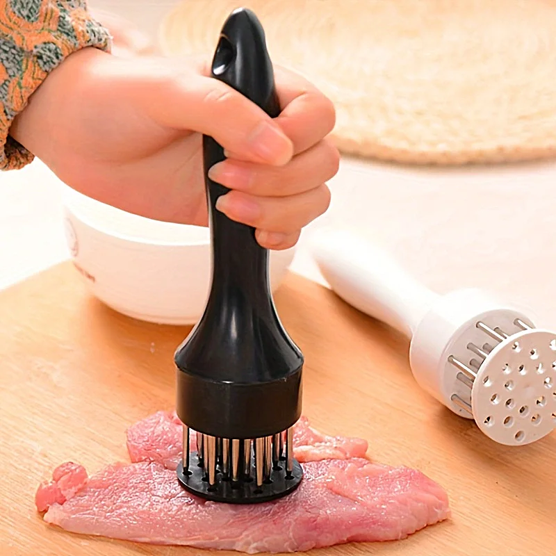 1 unidad de aguja profesional para ablandar carne, de acero inoxidable, herramienta de cocina, accesorio para cocinar, aguja para ablandar filetes, rompe costillas