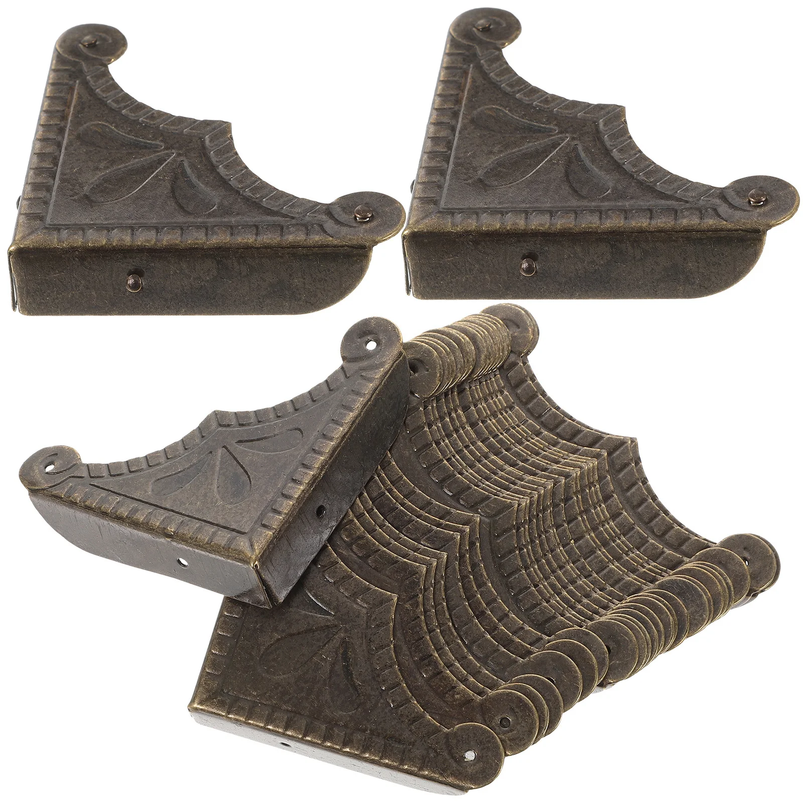 

30Pcs Metal Corner Protectors Vintage Wooden Box Corners Guards Furniture Edges Protectors Decorative Guards Corner Covers