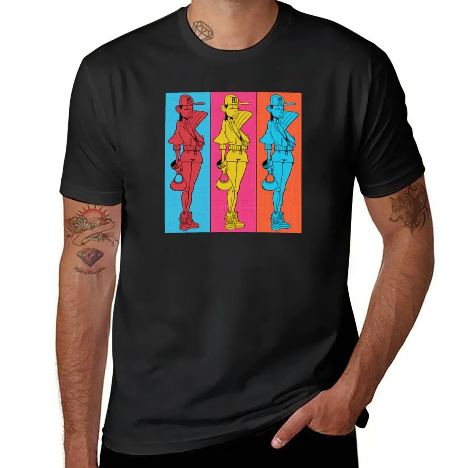 

PopArt Streetwear Chick T-Shirt anime figures plus sizes new edition clothing for men