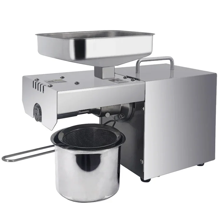 Nuevo diseño, expulsor de prensado de aceite, Mini máquina de prensado de aceite frío industrial de acero inoxidable para pequeñas empresas