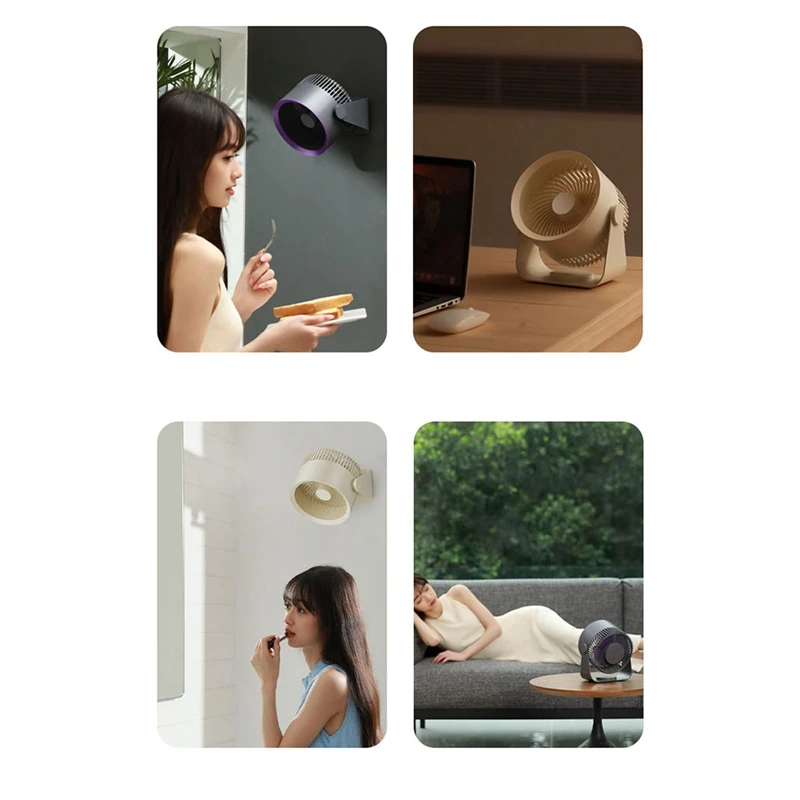TKOH-Electric Fan 4000Mah Rechargeable Air Circulation Stand Fans Summer Cooling Camping Fan Portable Air Conditioner